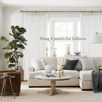Pinch Pleated Sheer Curtains 120 Inches Long, Light Filtering Semi Sheer White - Image 4