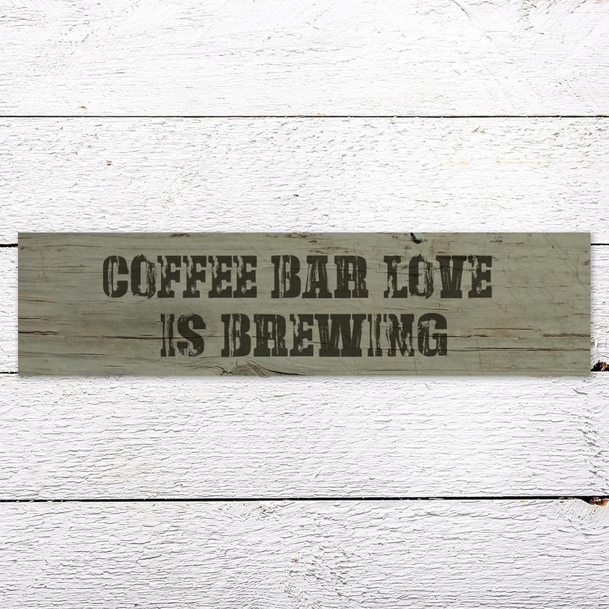 Generic Funny Wood Sign Coffee Bar Love is Brewing Rustic Wooden Hanging Sign Home Farmhouse Kitchen Wall Decoration 16 x 6 Inch