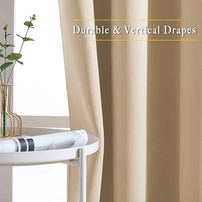 NICETOWN Room Darkening Grommet Curtain Panels - Image 4