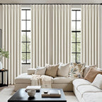 MIULEE Natural Pinch Pleated 100% Blackout Linen Curtains 40x94 Inches | Room - Image 7