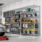 4080 lbs Steel Storage Shelving 6-Tier Utility Shelving Unit Steel Organizer Wire Rack for Home,Kitchen,Office,Garage, 17.7" D x 47.2" W x 72.3" H