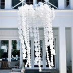 White Link Balloons, 100PCS Linking Balloons with Tail for Making Balloon Wall Arch and Chains, Pearl Quick Balloon for Wedding Birthday Baby Shower Engagement Graduation Party Decorations (6inch)