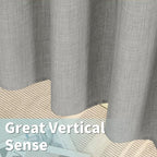 72 inch Length Linen Curtains for Living Room 2 Panels, Soft Privacy Drapes - Image 6