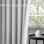 Topfinel 102 Inches Long Custom Blackout Linen Curtains, Burlap Drapes 2 Panels - Image 4