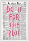 Liyark Retro Black And White Chicago Newspaper Poster Pink Trendy Preppy Apartment Art Motivational Affirmation Do It For The Plot Prints For Home Bedroom Living Room Wall Decor 16x24in Unframed