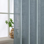 MIULEE Dusty Blue Linen Curtains 42x84 Inch Length - Image 4