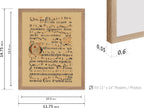 Poster Master Vintage Hymnal Poster - Retro Music Print - Gift for Artist, Friend - Graduale Aboense, Gregorian Chant Manuscript, Score - Wall Decor for Living Room, Bedroom, 11x14 Beige Framed
