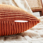 Fancy Homi Set of 2 Burnt Orange Samll Decorative Throw Pillow Covers 14x14 Inch - Image 4