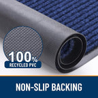 OLANLY Front Door Mat 71x23, Waterproof Heavy-Duty Indoor Outdoor Doormat | Blue - Image 3