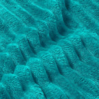 BEDELITE Ribbed Jacquard Ocean Blue Fleece Twin Blanket - Image 5
