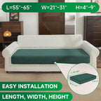 Couch Cushion Covers for Sectional Sofa, Stretch Soft Sofa Slipcovers Washable Wear-Resistant Universal Furniture Protector for Living Room(1 Piece Loveseat Cover, Green)