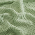 EMME Cotton Throw Blanket for Couch Soft Airy Muslin Bed Blankets Lightweight Breathable Blanket All Season Gauze Blanket, Sage Green