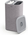 Joseph Joseph Tota 60 liter/15.8 gallon Laundry Hamper Separation Basket with lid, 2 Removable Washing Bags with Handles- Grey