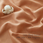 NICETOWN Flax Burnt Orange Linen Curtains - Image 4