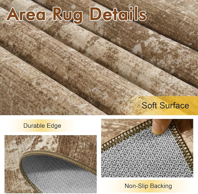 8x10 Ft Large Area Rugs for Living Room, Soft Non-Slip Washable Rugs Modern - Image 6