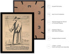 Poster Master Vintage Medieval Poster - Retro Illustration Print - Gift for Friend - Plague Doctor, Pandemic Mask, Physician, Black Death - Wall Decor for Home, Living Room, 8x10 Black Framed