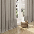 Grey Beige Linen Curtains 84 Inches Long - Image 5