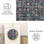 Lahome Moroccan Washable Round Rugs, Non-Slip Soft Round Rug 4ft Ultra-Thin | - Image 3