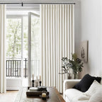 Natural Cream Pinch Pleated Full Blackout Curtains 100 Inches Long 2 Panels | - Image 5