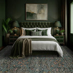 Washable Dark Green Rug for Living Room - Image 4