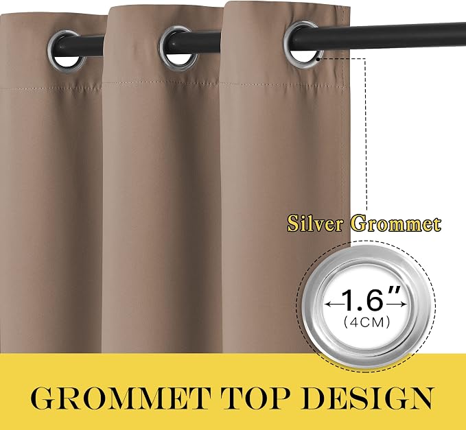 NICETOWN Blackout Doorway Curtain Drape 72 inch Long - Image 3