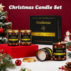 Christmas Candles Set | 4 Pack Winter Holiday Scented Candles, Soy Candles for Home Scented - Xmas Candle Gifts for Women and Men - Scents of Christmas Fir/Spices/Cookies/Fireplace