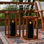 Homemory 4"x12" Black Flameless Candles, Halloween Candles, Outdoor Waterproof Flameless Candles with Remote and Timers, Gothic, Battery Operated LED Pillar Candles, Won't Melt Plastic, 2Pack