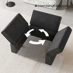Bellfin Modular Sectional Sleeper Sofa Convertible Sofas with Storage Ottomans Small Sectional Couches for Living Room. Black Couch
