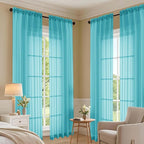 Turquoise Bedroom Curtains 2 Panel Sets 96 Inch Length, 59 Inch Extra Wide - Image 6