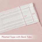 MIULEE Light Pink Back Tab Blackout Curtains 52x90 Inch Long 2 Panels Set | Rod - Image 4