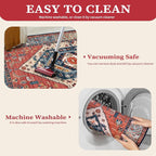 SERISSA 10x12 Washable Non Slip Boho Area Rug - Image 3