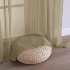 Chyhomenyc Extra Long Taupe Sheer Curtains 108 Inches Long 2 Panels, Light - Image 8