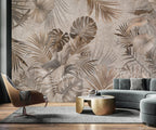 AFZEVEB-Jungle Wallpaper Vintage Tropical Plants Wall murals for Bedroom 136"x96" (Not Peel and Stick)
