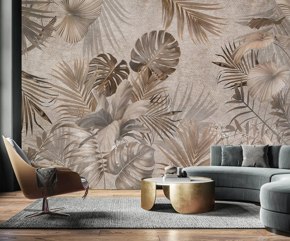 AFZEVEB-Jungle Wallpaper Vintage Tropical Plants Wall murals for Bedroom 159"x107" (Not Peel and Stick)