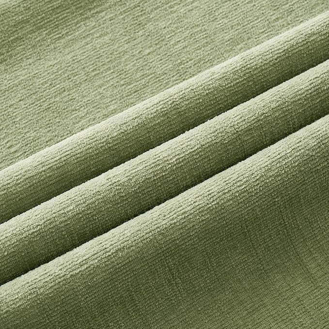 MIULEE Sage Green Chenille Couch Throw Pillow Covers, 20x20 | Set of 2 - Image 6