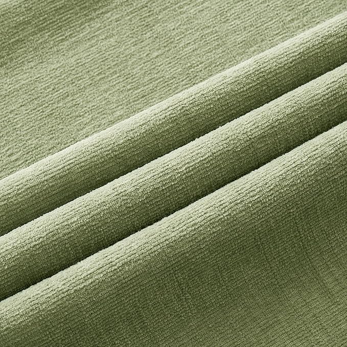 MIULEE Sage Green Chenille Couch Throw Pillow Covers, 18x18 | Set of 2 - Image 6