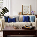 GIGIZAZA Royal Blue Velvet Throw Pillow Covers 24x24 Pack of 2 | Decorative - Image 8
