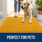 OLANLY Dog Door Mat for Muddy Paws 54x24, Super Absorbent Chenille Mud Mat | - Image 6
