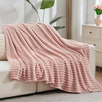 NEWCOSPLAY Fleece Ribbed Cozy King Blanket - Image 9
