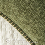 MIULEE Pack of 2 Couch Throw Pillow Covers 24x24 Inch Olive Green Farmhouse Decorative Pillow Covers with Stitched Edge Soft Chenille Solid Dyed Spring Pillow Covers for Sofa Bed Living Room