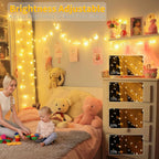 Brizled LED String Lights, 66ft 200 LED Christmas Lights, 8 Modes Soft White String Lights, Indoor Berry String Lights, Christmas Lights with Timer, Xmas Tree Lights for Wedding Party Room, Clear Wire