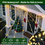 300LED Christmas Lights Outdoor Indoor Use, 12 Lighting Modes 75ft Christmas Tree Lights with Timer, Dimmable Warm White LED StringLights Waterproof for Yard Tree Wedding Party Holiday Warm White