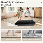 Soalmost 9x12 Non Slip Rug Pads, 1/4" Thick Felt Cushioned Rug Gripper Pad | - Image 3