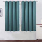 Sea Teal Thermal Blackout Curtains/52 x 72 Inch/Set of 2 Panels Room Darkening by Lemomo