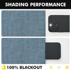 MIULEE 100% Blackout Linen Curtains 42 x 90 Inch Stone Blue 2 Panels | Thermal - Image 7