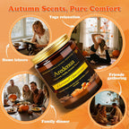 Caramel Cinnamon Candle - Fall Candle | Cinnamon Scented Candles for Autumn, 7oz Fall Soy Candles for Home Scented, 50 Hours Burn Time, Cozy Season/Halloween/Thanksgiving/Autumn Gifts for Women Men