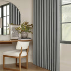 Dark Grey Linen 100% Black Out 120 Inch Curtains - Image 9