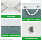 Bidtakay Large Storage Baskets for Shelves 3 Pack Fabric Storage Bins for Organizing Linen Collapsible Organizer for Closet-Deep Green