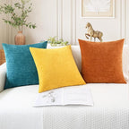 CaliTime Fall Decorative Throw Pillow Covers 20 X 20 Inches Burnt Orange | Pack - Image 5