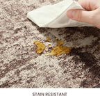 Area Rug 4x6 Brown Rug Washable Boho Rugs Non Slip Low Pile Abstract Coffee - Image 6